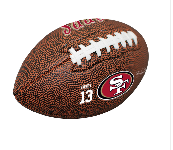 San Francisco 49er's 9" Player Football (Purdy)