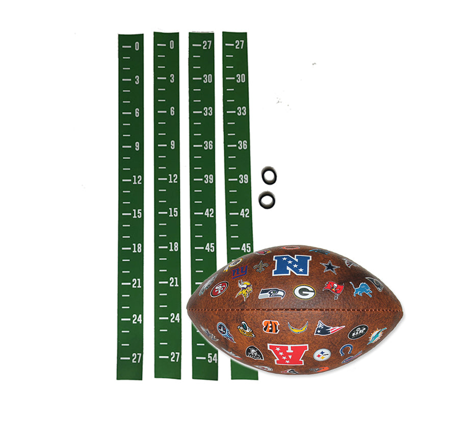 vintage bundle -official nfl 32 logo football and scoring kit vintage bundle -official nfl 32 logo football and scoring kit