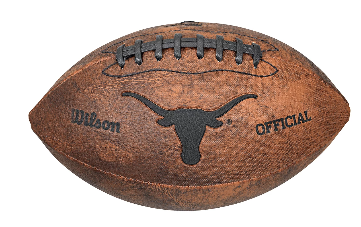 Texas 9" Throwback Football Vintage logo